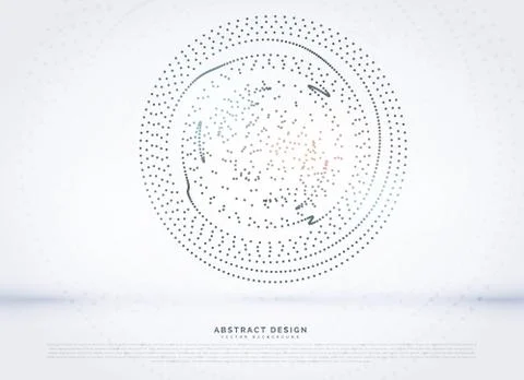 Circular dots mesh background 库存插图