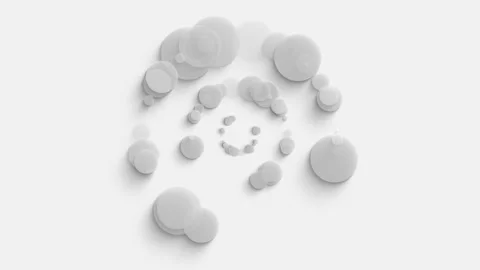Circular dots movement with soft shadow Stock Footage 223504115