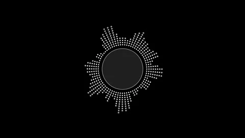 Circular dotted audio spectrum ring Stockbeeldmateriaal 348268820