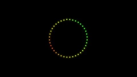 Circular dotted audio visualizer with glowing lights Stock Footage 301627387