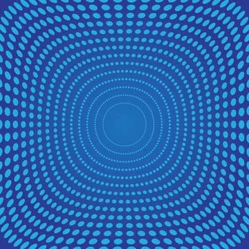 Circular dotted fractal motion background. Vector technology lines graphic .. Stock-Illustration