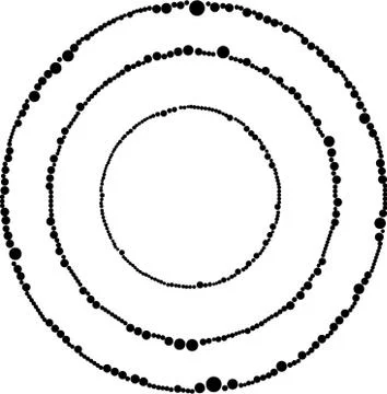 Circular dotted frames in black and white Stock Illustration