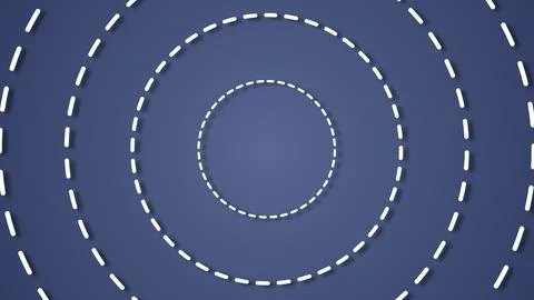 Circular dotted lines abstract tech background Illustrazione stock