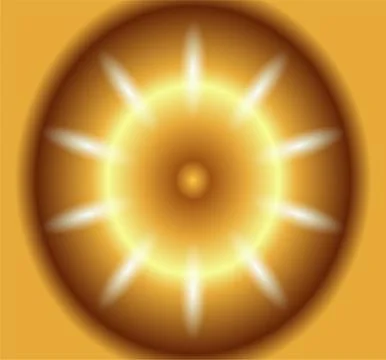 Circular Dotted Vector golden Background Stock Illustration