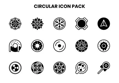 Circular DuoTone Bundle Icons Pack イラスト素材