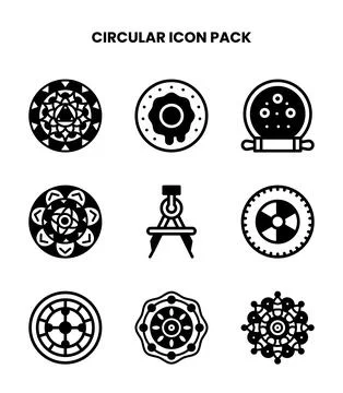 Circular DuoTone Bundle Icons Pack Ilustración de archivo