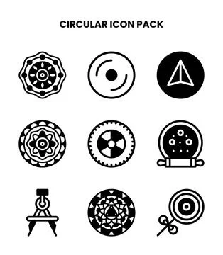 Circular DuoTone Scalable Icons Pack Stockillustratie
