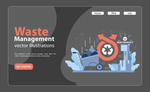Circular Economy concept. Flat vector illustration Stock-Illustration