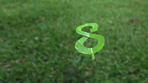Circular economy concept, leaf in arrow infinity recycling shape Stock Footage 113662656