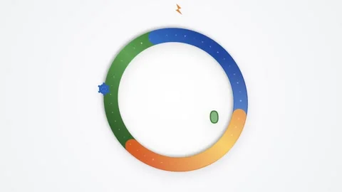 Circular Economy Loop with Green Blue and Yellow Segments Representing Sust.. Stock Footage 345775335