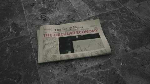 The Circular Economy NEWSPAPER Stock Footage 343401141