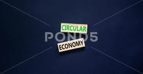 Circular Economy Symbol. Concept Words Circular Economy On Beautiful ...