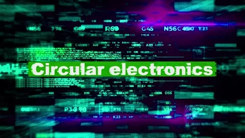 Circular electronics tech words HiTech Backgrounds 05 Stock Footage 346535009