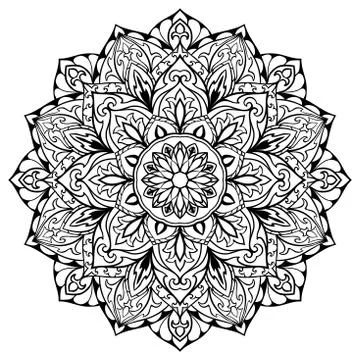 Circular element of decor. Stock Illustration