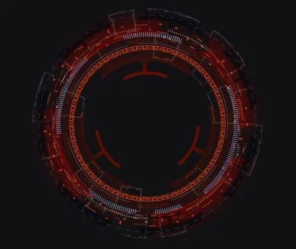 Circular element to the HUD interface. Stock Illustration