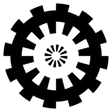 Circular element with rectangle / square texture. Geometric circle Stock Illustration