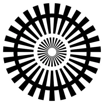 Circular element with rectangle / square texture. Geometric circle Stock Illustration