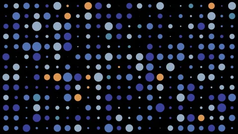 Circular elements geometric shape animated illustration background Stock Footage 335374030