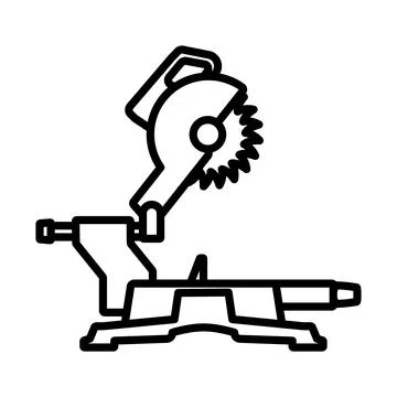 Circular End Saw Icon Illustration
