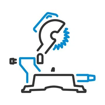 Circular End Saw Icon Stock Illustration