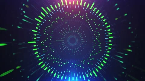 Circular Equalizer Green-blue Background Stock Footage 201471290
