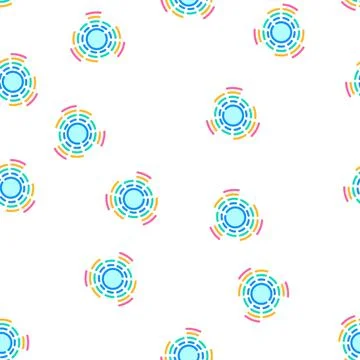 Circular equalizer vector seamless pattern line 스톡 일러스트