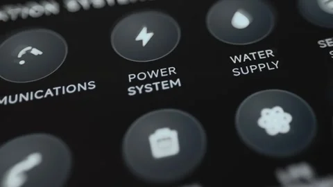 Circular Facility System Icons For Refrigeration Power And Water 4K Vidéo 341313236