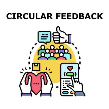 Circular feedback process with audience engagement loop Stock Illustration