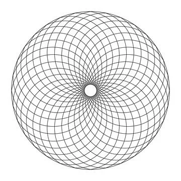 Circular Fibonacci pattern, the structure of a pine cone Stock Illustration