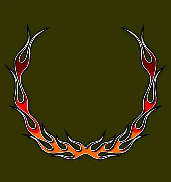 Circular fire for design purposes Stock Illustration