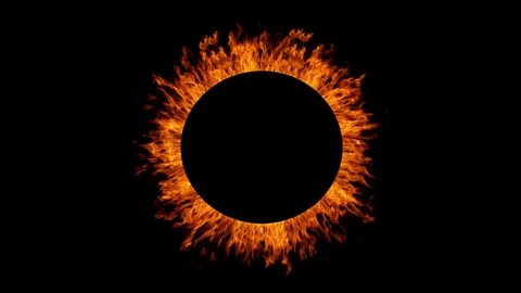 Circular Fire Edge Stock-Footage 91066448