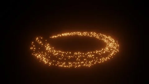 Circular fire sparks effect Stock Footage 255659241