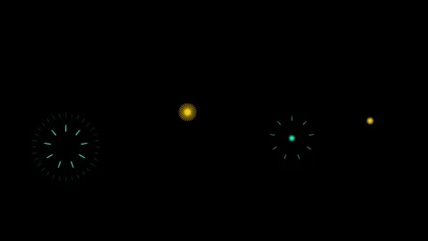 Circular firework animation with colorful line sparks and smooth motion. On.. Stock Footage 310711478