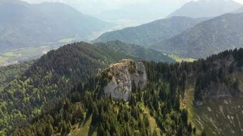 Circular flight of the mountain Stock Footage 246712785