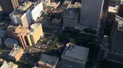 Circular flight over downtown New Orleans. Shot in 2007. Stock Footage 59521630