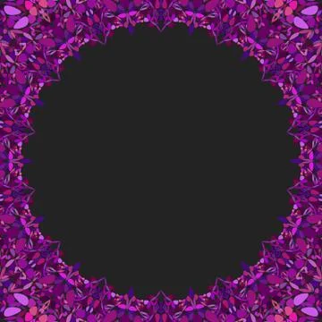 Circular floral frame ornament - vector background design Иллюстрация