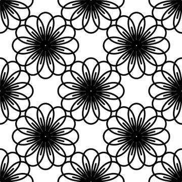 Circular Flower decorative patterns 스톡 일러스트