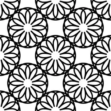 Circular Flower decorative patterns 스톡 일러스트