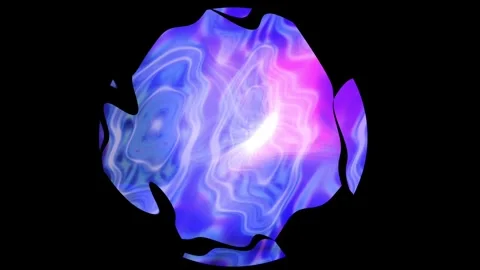 Circular fluid shape - wavy - abstract - background Stock Footage 255007347