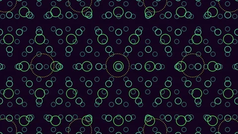 Circular formation floating circles connected by lines Stockbeeldmateriaal 322757279