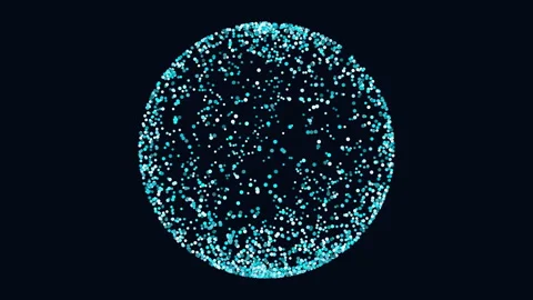 Circular formation of green dots on black background Stock-Footage 321942045