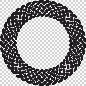 Circular frame with black Celtic knots Stock Illustration