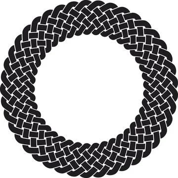 Circular frame with black Celtic knots Stock Illustration