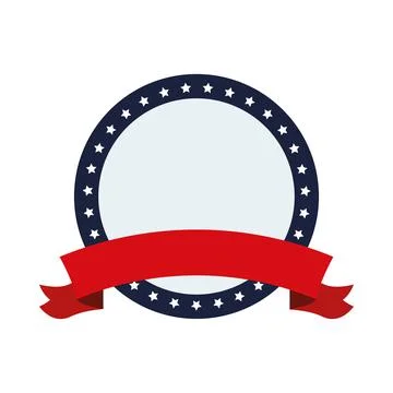 Circular frame with ribbon icon Illustrazione stock