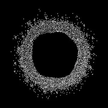 Circular Frame of White Stipple Dots イラスト素材