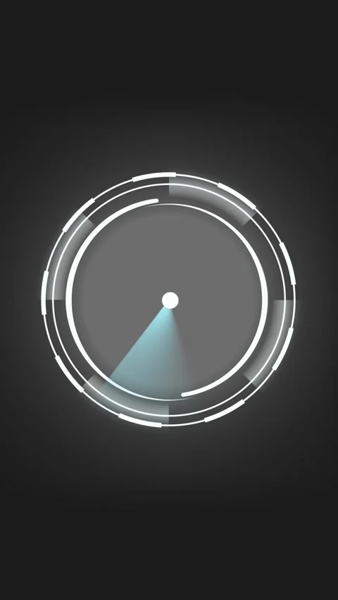 Circular Futuristic Interface with White Accents and Blue Light Sector tech.. Stock Footage 321725212