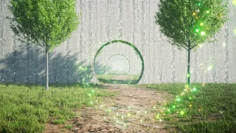The Circular Gate to the Secret Realm 库存影片 314248294