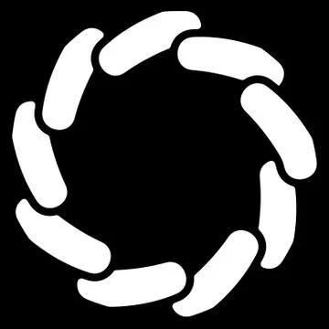 Circular generic symbol, icon - Rotated overlapping bars, rounded rectangles 库存插图