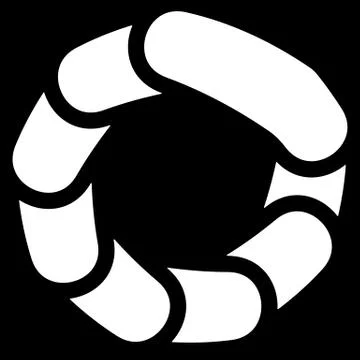 Circular generic symbol, icon - Rotated overlapping bars, rounded rectangles 库存插图