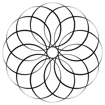 Circular geometric decorative pattern. Abstract round element Stock Illustration